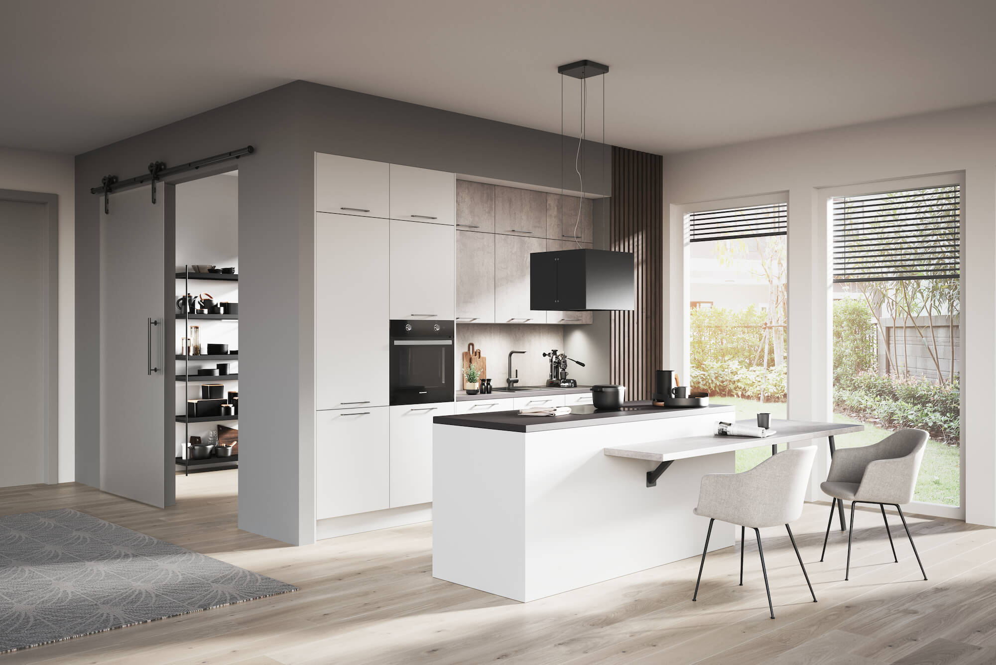 Haecker-Designkueche-Uno-Polarweiss