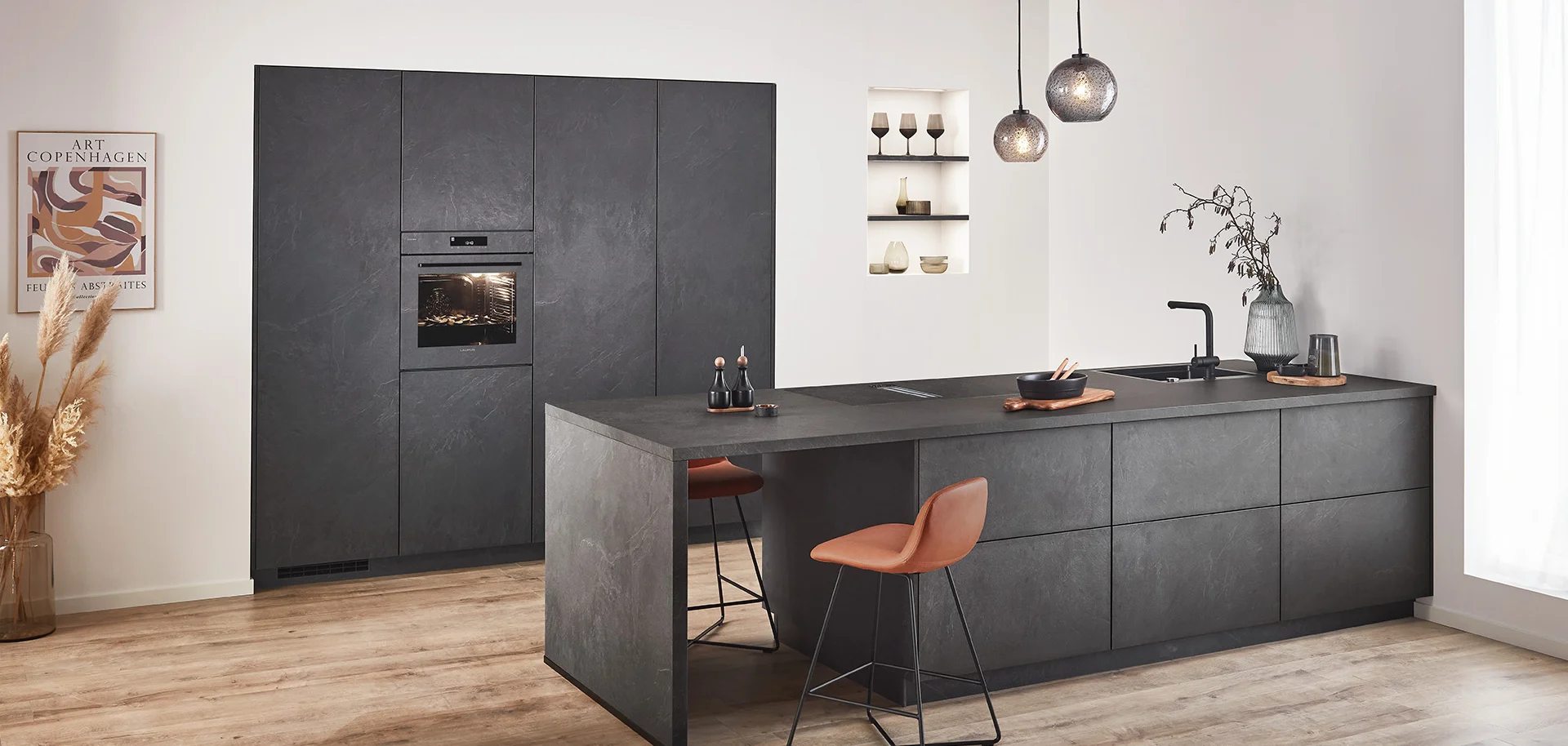 Designküche Grauschiefer von Nobilia
